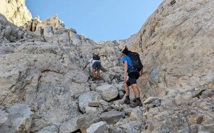 Canal de acceso a la cima de Collarada desde laTrapa