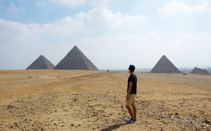 Pirámides de Guiza en nuestra visita a El Cairo