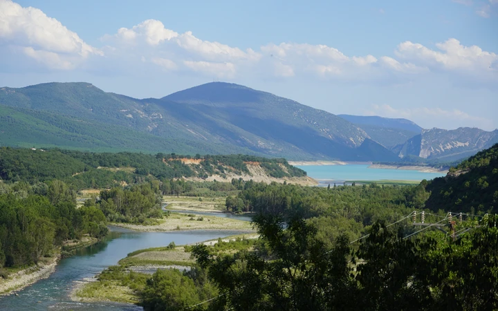 Rió Cinca y Embalse del Mediano desde Aínsa