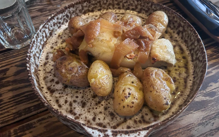 Plato de Bacalao en uno de los restaurantes de Oporto