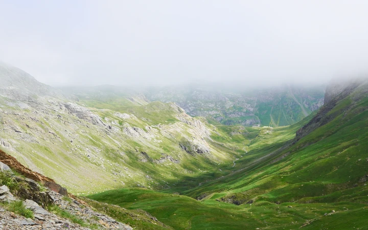 Vistas del Vallée de la Canau desde el collado de Bernatuara
