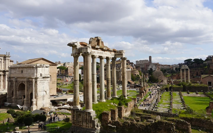 Vistas del Foro Romano desde detrás de los Museos Capitolinos