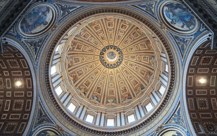 Cúpula del la Basílica De San Pedro desde el interior