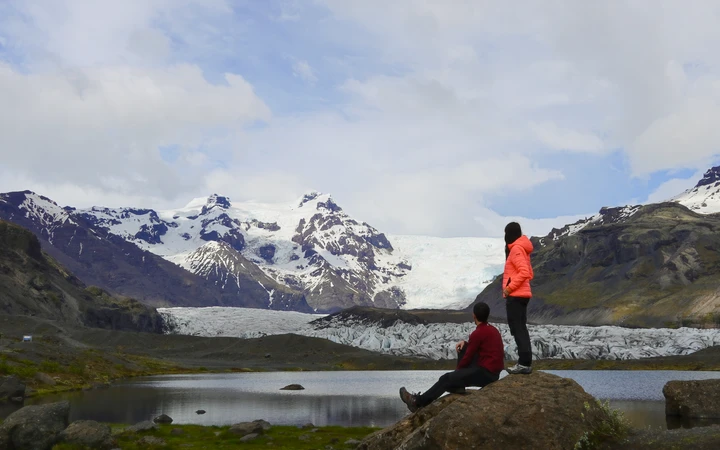 Paisajes de la laguna glaciar Svínafellsjökull