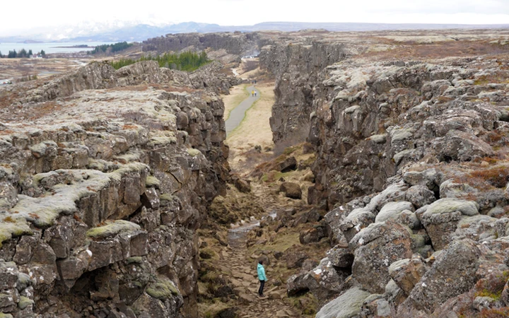 Cañón Langistígur en el Parque Nacional de Thingvellir