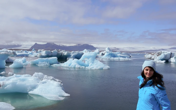 Laguna glaciar Jökulsárlón en el sur de Islandia