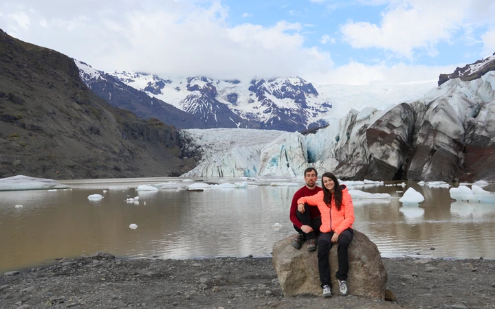 Laguna Svínafellsjökull en el sur de Islandia