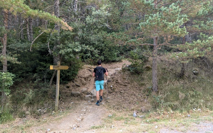 Segundo desvío de la pista principal hacia La Trapa