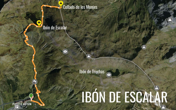 Recorrido al ibón de Escalar desde Astún