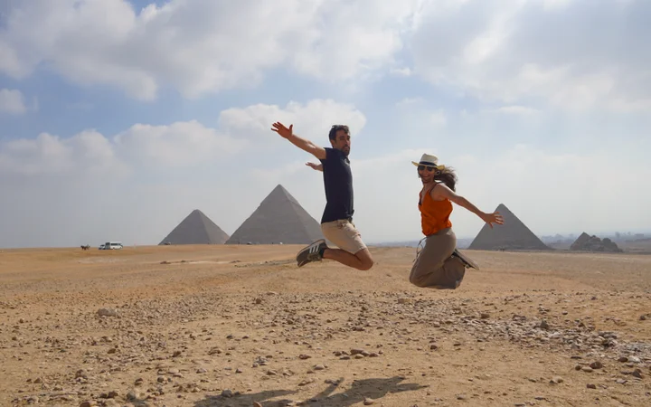 Vistas desde el mirador de las Pirámides de Giza