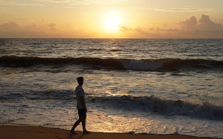Atardecer desde la playa de Negombo