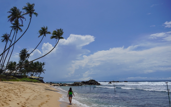 Dallawella Beach en los alrededores de Galle