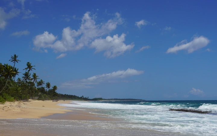 Paisaje de Tangalle Beach en Tangalle