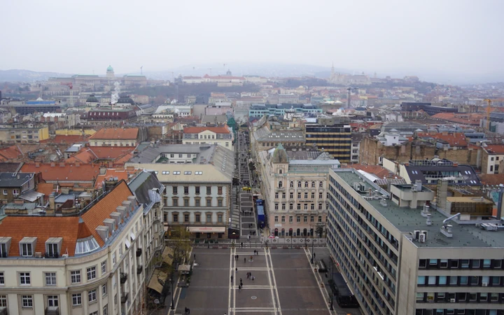 Vistas del centro de Budapest desde la Basílica de San Esteban