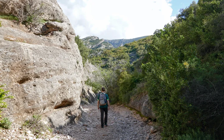 Paredes del barranco de San Martín de la Val d'Onsera