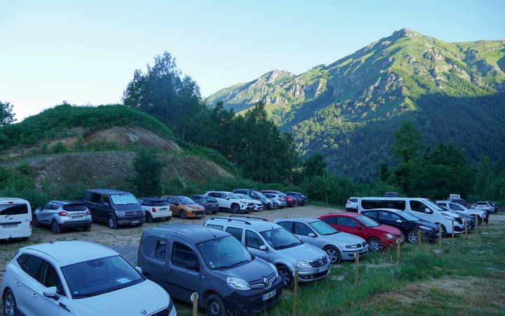 Aparcamiento de Lasserre para subir al Lac du Montagnon