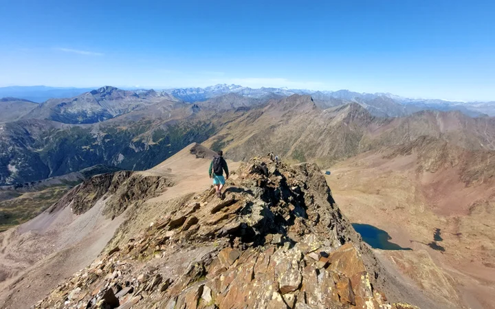 Tramo de cresta del Gran Bachimala durante la bajada