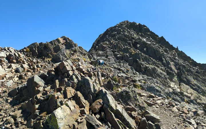 Inicio de la cresta hasta la cima del Gran Bachimala