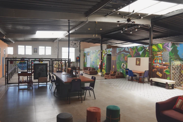 Sala común de nuestro hostal en Arequipa
