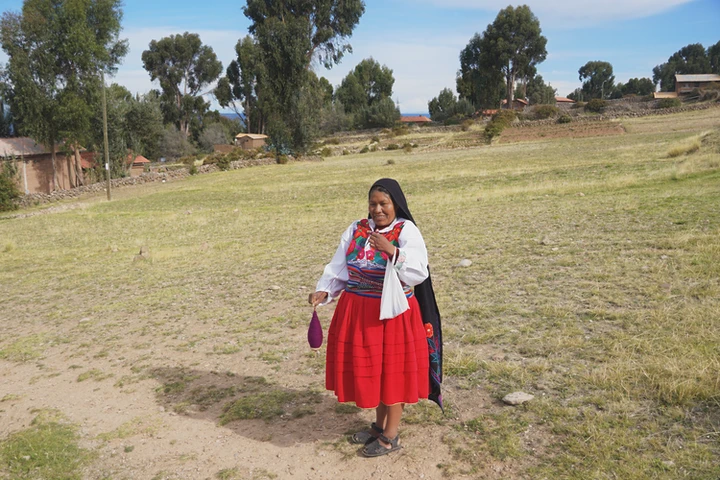 Nuestra anfitriona en Amantaní Basilia