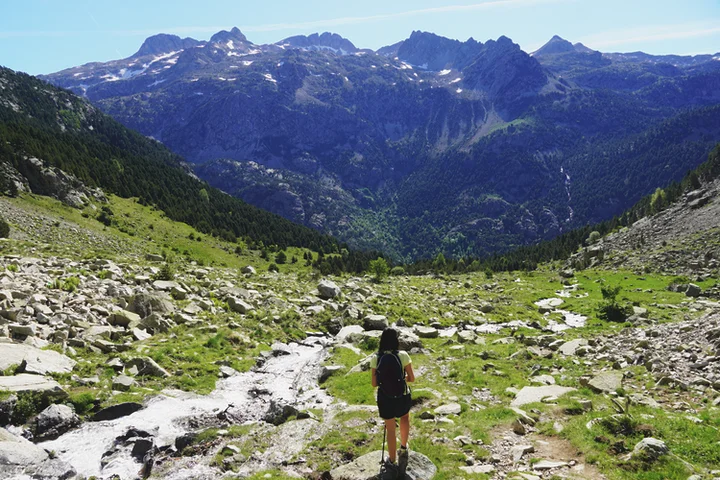 Vistas de las montañas de Panticosa desde el barranco de Argualas