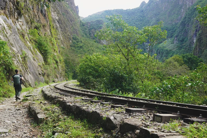 Tramo final de vías del tren