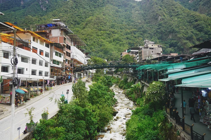 Centro del pueblo de Aguas Calientes