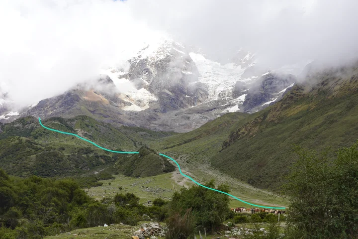 Sendero final a la Laguna Humantay