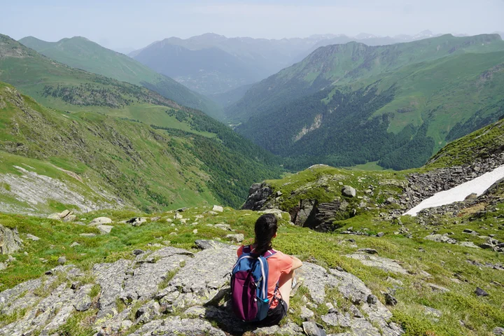 Vistas hacia el Val d'Aran tras pasar la muga