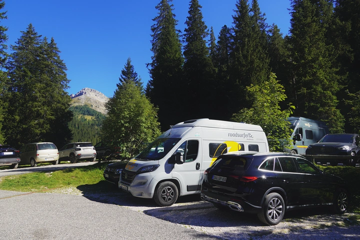 Aparcamiento de Zannes en Val di Funes