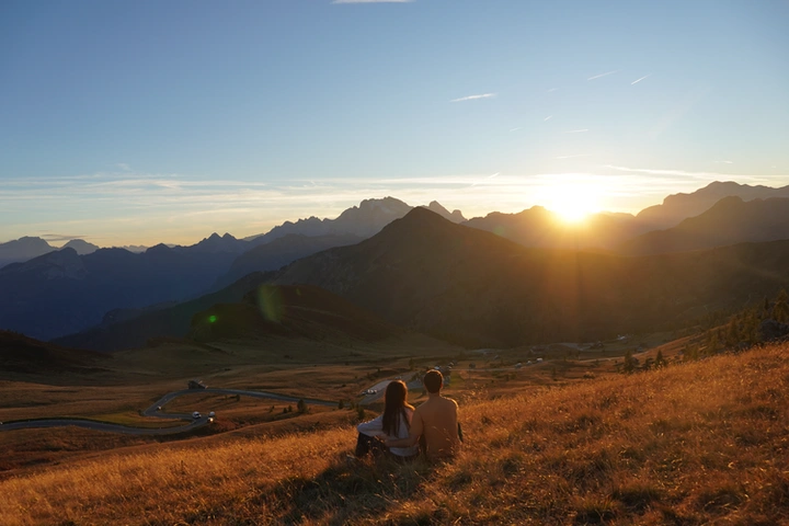 Atardecer en el passo Giau