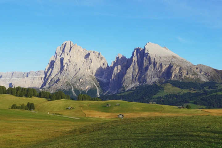 Vistas de la pradera de Alpe di Siusi