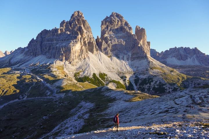 Vistas de Tre Cime di Lavaredo durante la vuelta